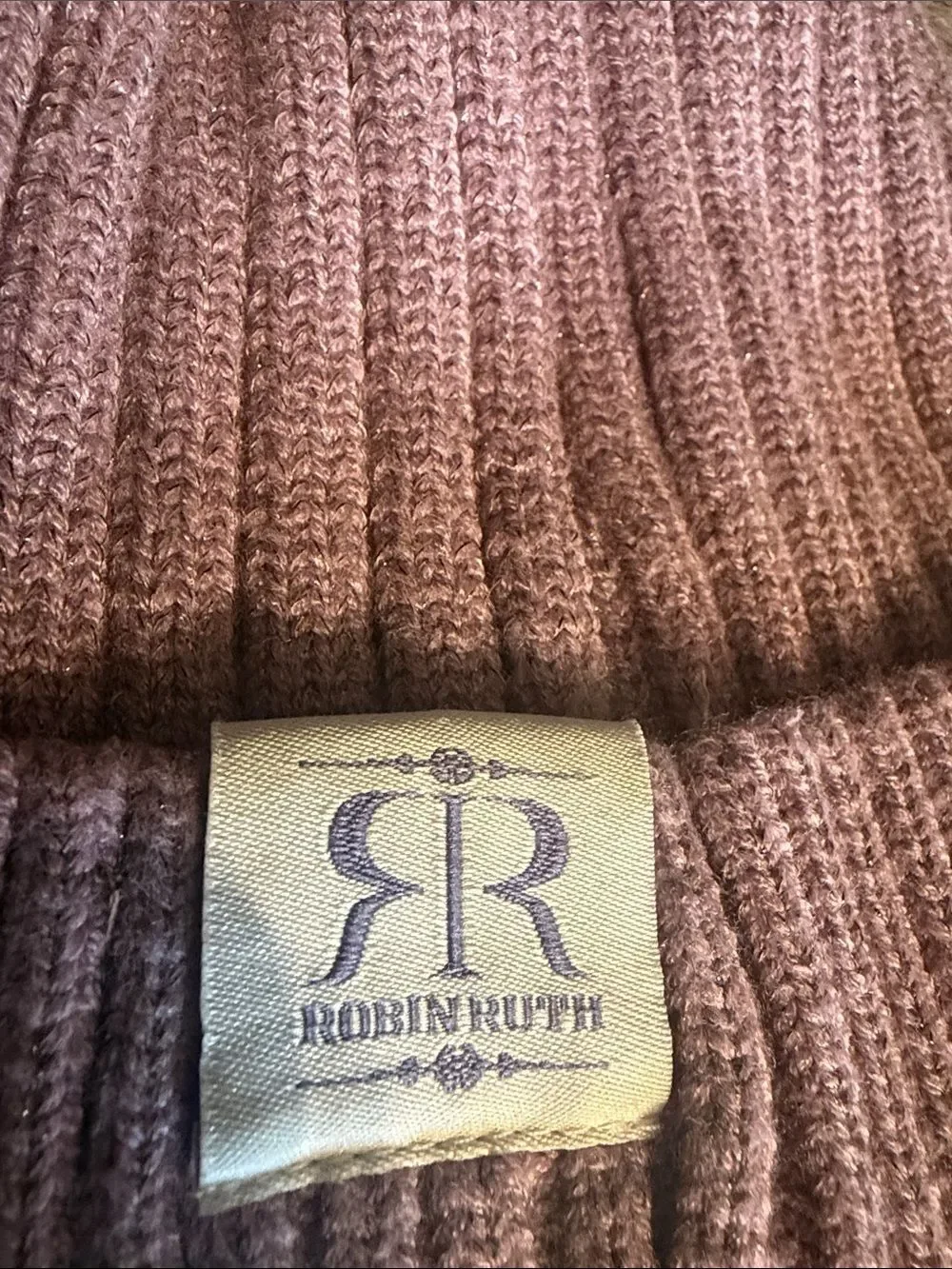 Robin Ruth Ribbed Knit Beanie in Mauve/lavendar OS (5000H)